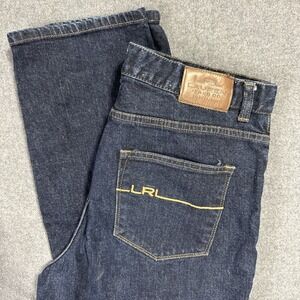 LRL Ralph Lauren Jeans Womens‎ 10 Classic Straight Dark Denim Stretch 31x30 Mid